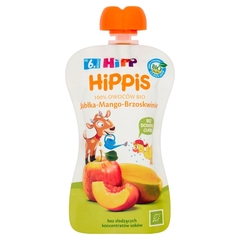 Hipp HiPPiS Jabłka-Mango-Brzoskwinie Mus owocowy po 6. miesiącu