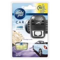 Ambi Pur Car Moonlight Vanilla, Samochodowy odświeżacz powietrza, zestaw startowy, 7 ml