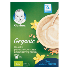 Gerber Organic Kaszka pszenno-owsiana z waniliową nutką po 6 miesiącu