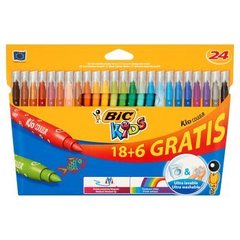 Bic Kids Kolorowe flamastry zmywalne 24 kolory