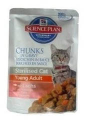 Hill's Science Plan Hill's Science Plan Feline Young Adult Sterilised Cat saszetka 85g  łosoś