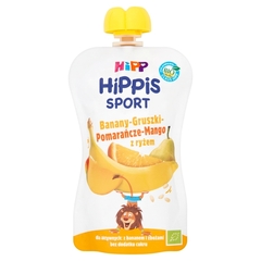Hipp HiPPiS Sport Banany-Gruszki-Pomarańcze-Mango z ryżem Mus owocowy po 1. roku
