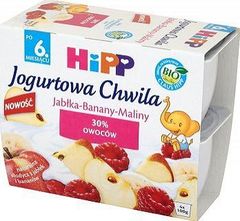 Hipp BIO Jogurtowa Chwila Jabłka-Banany-Maliny po 6. miesiącu 400 g (4 sztuki)