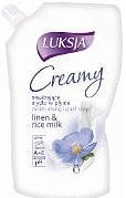 Luksja Creamy Linen & Rice Milk Nawilżające mydło w płynie opakowanie uzupełniające
