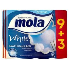 Mola White Bawełniana Biel Papier toaletowy