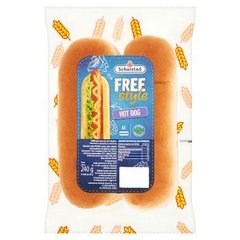 Schulstad Free Style Bułki pszenne do hot dogów (4 sztuki)