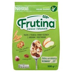 Nestlé Frutina Owoce i Błonnik Płatki z pełnego ziarna pszenicy z jabłkami i rodzynkami