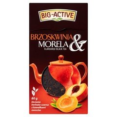Big-Active Brzoskwinia & Morela Liściasta herbata czarna z kawałkami owoców