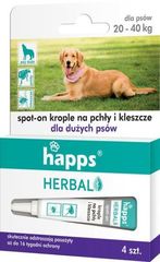 Happs Krople przeciw pchłom i kleszczom dla psów 20-40 kg 4x