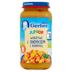 Gerber Junior Warzywa z indykiem i papryką po 12 miesiącu