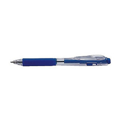 Pentel Długopis niebieski z systemem przyciskowym z gumowym uchwytem