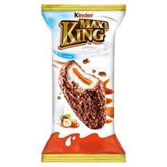 Kinder Maxi King Wafel z mlecznym i karmelowym nadzieniem pokryty czekoladą i orzechami