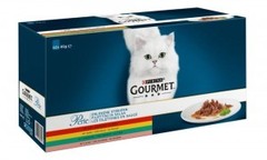 Gourmet Megapakiet Gourmet Perle, 60 x 85 g Kurczak, wołowina, łosoś i królik