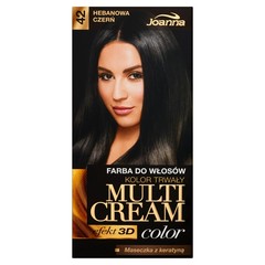 Joanna Multi Cream color Farba do włosów 42 Hebanowa czerń