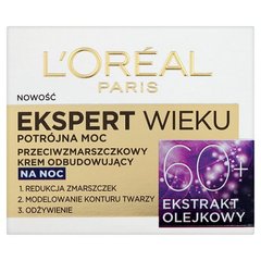 L'Oréal Paris Ekspert Wieku 60+ Przeciwzmarszczkowy krem odbudowujący na noc