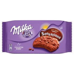 Milka Sensations Ciastka kakaowe z kawałkami czekolady mlecznej