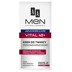 Aa Men Hypoallergenic Advanced Care Vital 40+ Krem do twarzy przeciwzmarszczkowy
