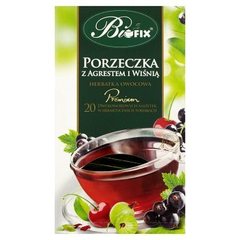 Bifix Premium porzeczka z agrestem i wiśnią Herbatka owocowa 40 g (20 saszetek)