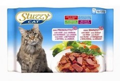 Stuzzy Pakiet próbny Stuzzy Cat w saszetkach, 4 x 100 g Szynka / Wołowina