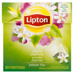 Lipton O smaku Jaśmin Herbata zielona aromatyzowana 34 g (20 torebek)