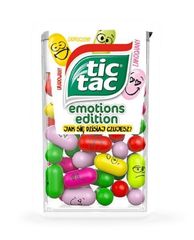 Tic Tac Emotions Edition Drażetki o smaku wiśni marakui truskawki jabłka cytryny