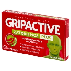 Gripactive Zatoki i nos plus Suplement diety 14 tabletek