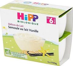 Hipp BIO Kaszka mleczna waniliowa po 9. miesiącu 400 g (4 sztuki)