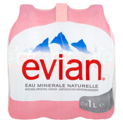 Evian Naturalna woda mineralna niegazowana 6 x 1 l