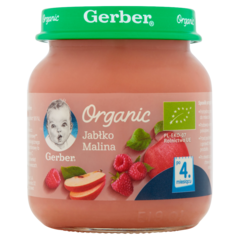 Gerber Organic Jabłko malina po 4 miesiącu