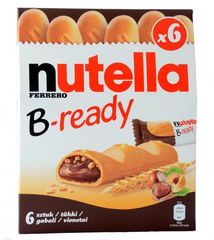 Nutella B-ready Wafelek z orzechami laskowymi i kakao oraz chrupkami (6 sztuk)