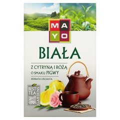 Mayo Herbata liściasta Biała z cytryną i różą o smaku pigwy