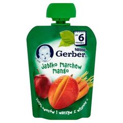 Gerber Gerber Deserek Jabłko marchew mango w tubce 90 g 