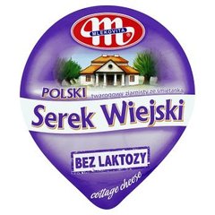 Mlekovita Polski Wiejski bez laktozy Serek twarogowy ziarnisty ze śmietanką