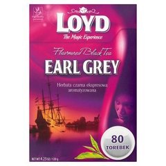 Loyd Earl Grey Herbata czarna ekspresowa aromatyzowana 120 g (80 torebek)