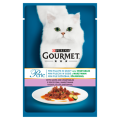 Gourmet Perle Karma dla kotów mini fileciki z dziczyzną i warzywami