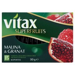 Vitax Superfruits Malina i Granat Herbata ziołowo-owocowa (15 kopertek)