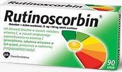Rutinoscorbin 25 mg + 100 mg Tabletki powlekane