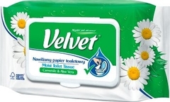 Velvet Nawilżany papier toaletowy rumianek i aloes