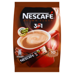 Nescafé 3in1 Brown Sugar Rozpuszczalny napój kawowy z brązowym cukrem 170 g (10 saszetek)