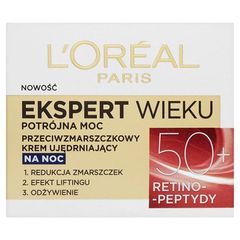 L'Oréal Paris Ekspert Wieku 50+ Przeciwzmarszczkowy krem ujędrniający na noc