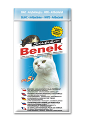 Super Benek Żwirek biały antybakteryjny dla kotów BIO - 5 L