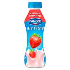 Danone Ale Pitny Truskawka poziomka Napój jogurtowy