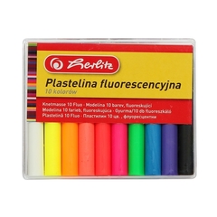 Herlitz 10 kolorów Plastelina fluorescencyjna