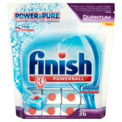 Finish Powerball Quantum Power and Pure Kapsułki do mycia naczyń w zmywarkach 655g (36 sztuk)