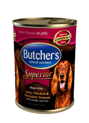 Butcher's Superior z kurczakiem jeleniem i marchewką Kawałki w galaretce Karma dla psów