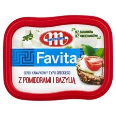 Mlekovita Favita Serek kanapkowy typu greckiego z pomidorami i bazylią
