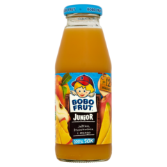 Bobo Frut Junior 100% Sok jabłko brzoskwinia i mango po 12 miesiącu