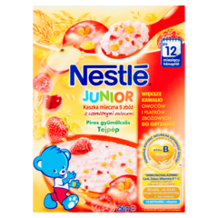 Nestlé Junior Kaszka mleczna 5 zbóż z czerwonymi owocami po 12 miesiącu