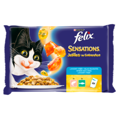 Felix Sensations Karma dla kotów w galaretce 400 g (4 x 100 g)