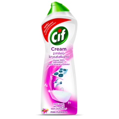 Cif Cream Pink Flowers z mikrokryształkami Mleczko do czyszczenia powierzchni